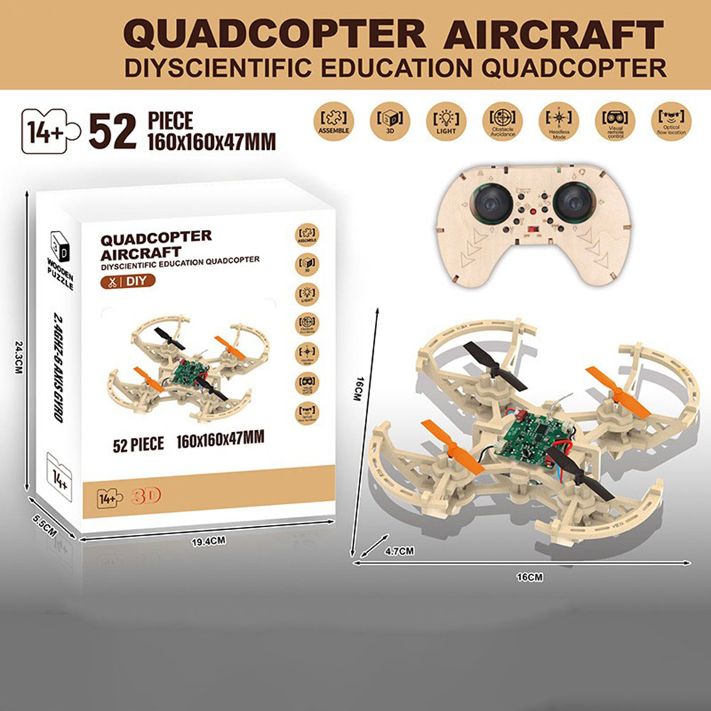 RC 목재 드론 모델 키트 3가지 속도 모드 이륙 및  - Drone Kit Octocopter 리뷰 및 가격